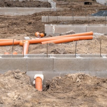 Rioleringswerken nieuwbouw met pvc buizen